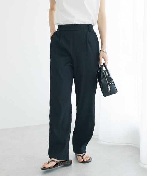 CRAFT STANDARD BOUTIQUE(クラフトスタンダードブティック)の「楊柳イージーパンツ(その他パンツ・レディース・ブラック/ブルー/グレー・M/L)」の2枚目の写真