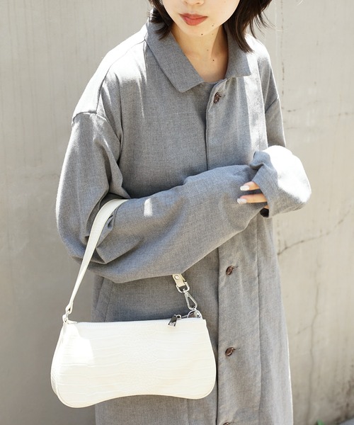 JW PEI（ジェイダブリューペイ）の「JW PEI/ジェイダブリューペイ EVA ショルダーバッグ クロコ/ヘビ型押し（ハンドバッグ・レディース・ピンク/ブラック/アイボリー/ナチュラル/その他/ダークオリーブ・FREE）」の18枚目の写真