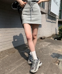 インナーショーツ付きスウェットミニスカート