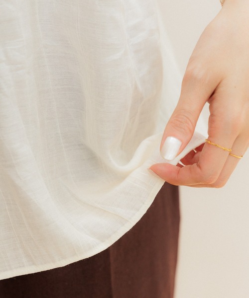 flower（フラワー）の「レディノースリーブブラウス（シャツ/ブラウス・レディース・ベージュ/アイボリー・FREE）」の18枚目の写真