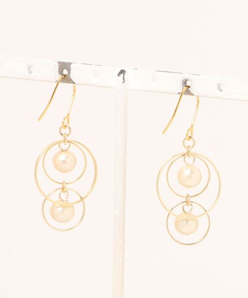 tone(トーン)の「【fuwari】デザインピアス コットンパール(MA)(ピアス(両耳用)・レディース・ホワイト/ピンク/その他・FREE)」の4枚目の写真