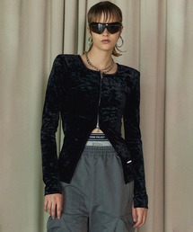 PRANK PROJECT | クラッシュベロアパワーショルダー2WAYトップ / Crashed Velour Power Shoulder 2WAY Top(Tシャツ/カットソー)