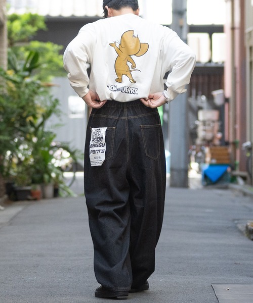 JOHN'S CLOSET（ジョンズクローゼット）の「【13】カラーデニム ワイドバギーパンツ（デニムパンツ・メンズ・グリーン/ブラウン/パープル/ブラック・MEDIUM/LARGE）」の13枚目の写真