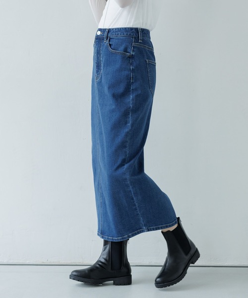 LAKOLE（ラコレ）の「デニムペンシルスカート / 975969（デニムスカート・レディース・ネイビー/ブルー・SMALL/MEDIUM）」の7枚目の写真