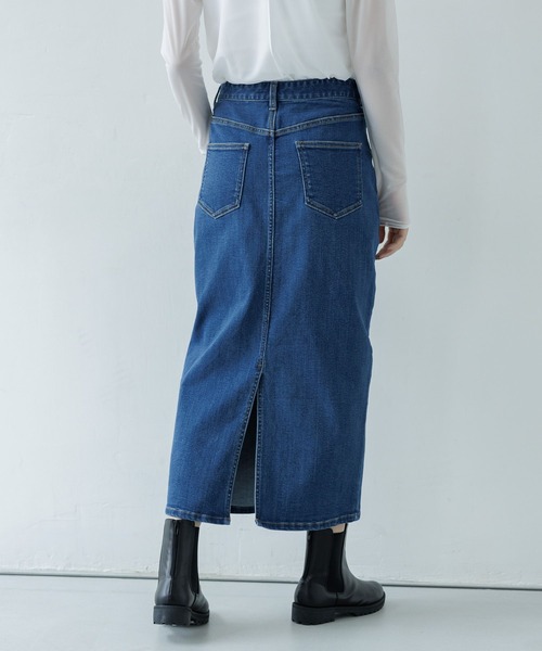 LAKOLE（ラコレ）の「デニムペンシルスカート / 975969（デニムスカート・レディース・ネイビー/ブルー・SMALL/MEDIUM）」の8枚目の写真