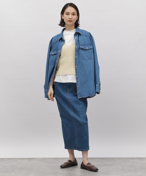 LAKOLE（ラコレ）の「デニムペンシルスカート / 975969（デニムスカート・レディース・ネイビー/ブルー・SMALL/MEDIUM）」の10枚目の写真