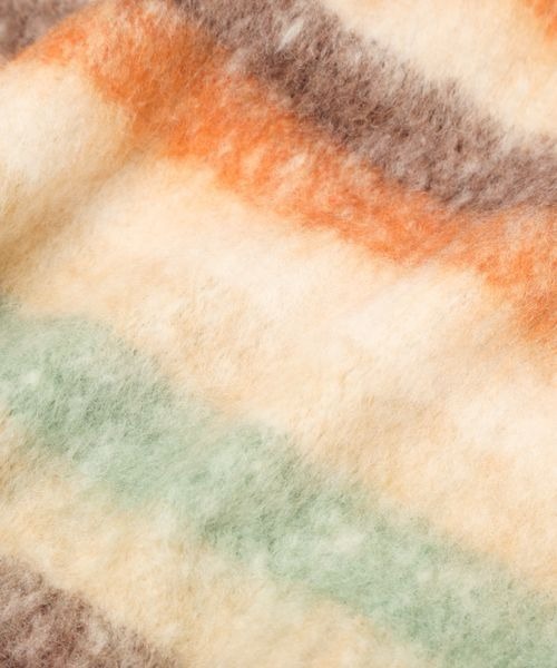 mysty woman（ミスティウーマン）の「マルチボーダーストール 977916（マフラー・レディース・ベージュ系その他/モカ・FREE）」の7枚目の写真