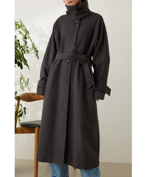 crie conforto（クリーコンフォルト）の「ショールカラーラグランコート（その他アウター・レディース・チャコールグレー/ベージュ・FREE）」の4枚目の写真