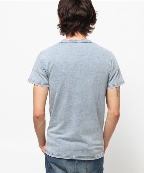 VENCEEXCHANGE(ヴァンスエクスチェンジ)の「ツイストデニム Tシャツ (Tシャツ/カットソー・メンズ・ブルー・MEDIUM/LARGE/SMALL)」の4枚目の写真