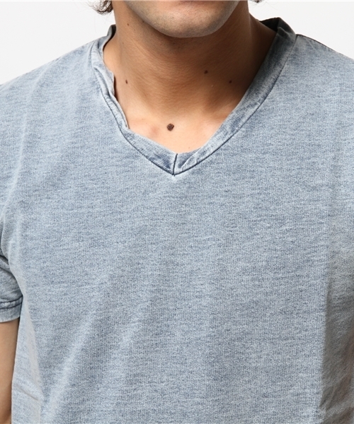 VENCEEXCHANGE(ヴァンスエクスチェンジ)の「ツイストデニム Tシャツ (Tシャツ/カットソー・メンズ・ブルー・MEDIUM/LARGE/SMALL)」の5枚目の写真
