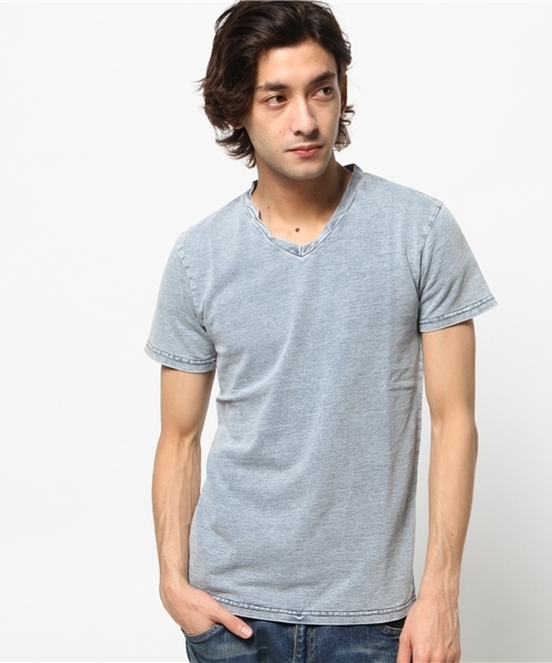 VENCEEXCHANGE(ヴァンスエクスチェンジ)の「ツイストデニム Tシャツ (Tシャツ/カットソー・メンズ・ブルー・MEDIUM/LARGE/SMALL)」の8枚目の写真