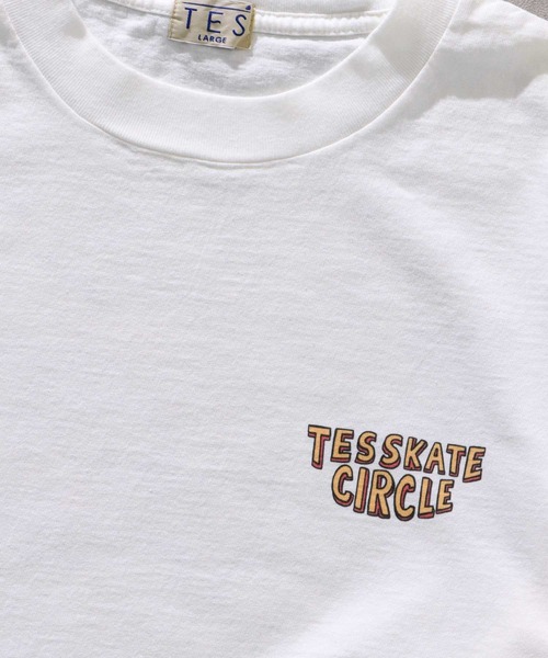 The Endless Summer(エンドレスサマー)の「TES ALLSTAR SKATE PARK LONG SLEEVE T-SHIRT / ロンT(Tシャツ/カットソー・メンズ・ホワイト/サンドベージュ・MEDIUM/LARGE/X-LARGE)」の4枚目の写真