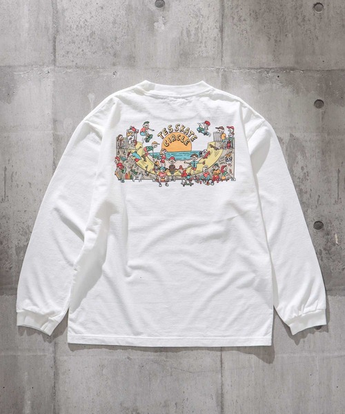 The Endless Summer(エンドレスサマー)の「TES ALLSTAR SKATE PARK LONG SLEEVE T-SHIRT / ロンT(Tシャツ/カットソー・メンズ・ホワイト/サンドベージュ・MEDIUM/LARGE/X-LARGE)」の5枚目の写真