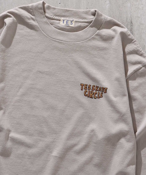 The Endless Summer(エンドレスサマー)の「TES ALLSTAR SKATE PARK LONG SLEEVE T-SHIRT / ロンT(Tシャツ/カットソー・メンズ・ホワイト/サンドベージュ・MEDIUM/LARGE/X-LARGE)」の8枚目の写真