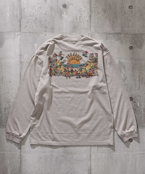 The Endless Summer(エンドレスサマー)の「TES ALLSTAR SKATE PARK LONG SLEEVE T-SHIRT / ロンT(Tシャツ/カットソー・メンズ・ホワイト/サンドベージュ・MEDIUM/LARGE/X-LARGE)」の9枚目の写真