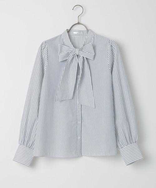 Honeys(ハニーズ)の「ボウタイブラウス(シャツ/ブラウス・レディース・ブラック/ホワイト/ブルー系その他/ホワイト系その他・S/LL/M/3L/L)」の18枚目の写真