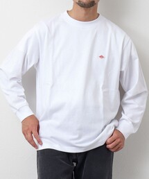 【DANTON/ダントン】LONG SLEEVE T-SHIRT ワッペンロゴ ロンTシャツ