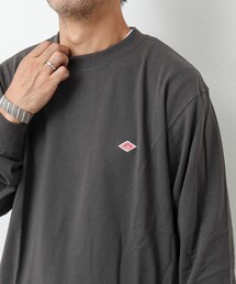 【DANTON/ダントン】LONG SLEEVE T-SHIRT ワッペンロゴ ロンTシャツ