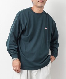 【DANTON/ダントン】LONG SLEEVE T-SHIRT ワッペンロゴ ロンTシャツ