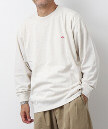 【DANTON/ダントン】LONG SLEEVE T-SHIRT ワッペンロゴ ロンTシャツ