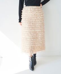 TORRAZZO メッシュフリルIラインスカート