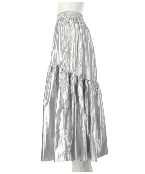 Settimissimo（セッティミッシモ）の「メタリック タフタギャザー フレアロングスカート（スカート・レディース・シルバー/ゴールド・FREE）」の19枚目の写真