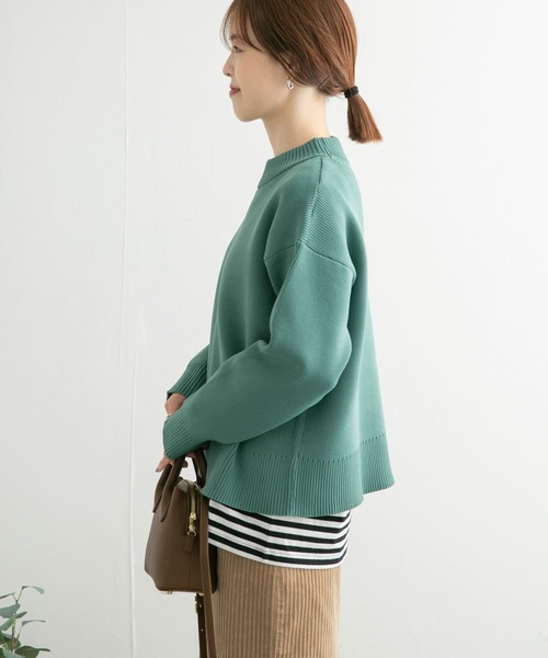 URBAN RESEARCH DOORS（アーバンリサーチドアーズ）の「ポリエステルハイネックKNIT（ニット/セーター・レディース・ブラック/ライトベージュ/グリーン系その他・MEDIUM）」の6枚目の写真