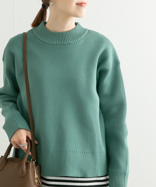 URBAN RESEARCH DOORS（アーバンリサーチドアーズ）の「ポリエステルハイネックKNIT（ニット/セーター・レディース・ブラック/ライトベージュ/グリーン系その他・MEDIUM）」の10枚目の写真