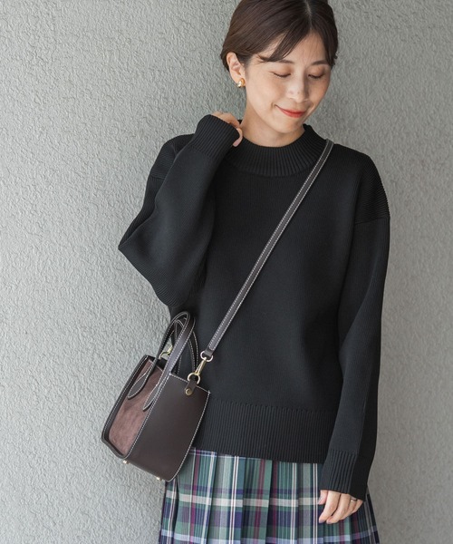 URBAN RESEARCH DOORS（アーバンリサーチドアーズ）の「ポリエステルハイネックKNIT（ニット/セーター・レディース・ブラック/ライトベージュ/グリーン系その他・MEDIUM）」の15枚目の写真