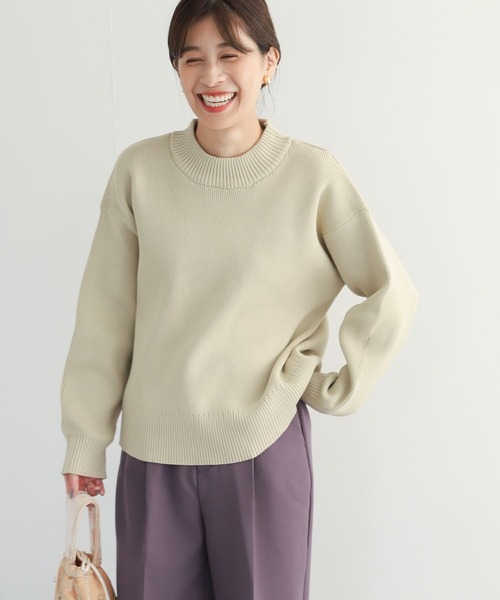 URBAN RESEARCH DOORS（アーバンリサーチドアーズ）の「ポリエステルハイネックKNIT（ニット/セーター・レディース・ブラック/ライトベージュ/グリーン系その他・MEDIUM）」の20枚目の写真