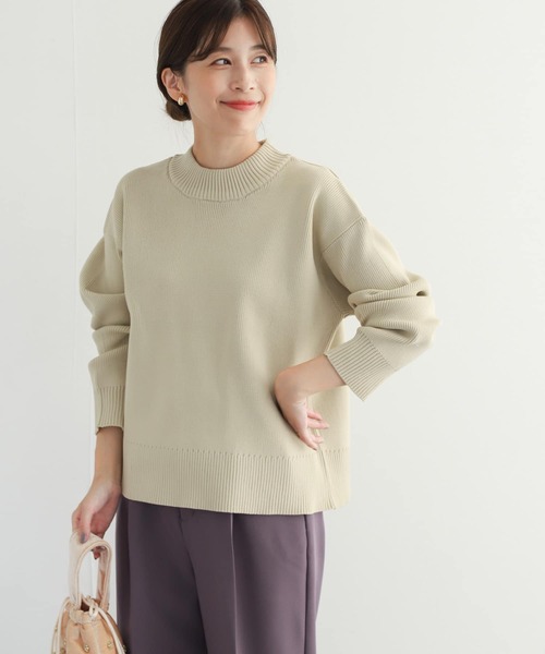 URBAN RESEARCH DOORS（アーバンリサーチドアーズ）の「ポリエステルハイネックKNIT（ニット/セーター・レディース・ブラック/ライトベージュ/グリーン系その他・MEDIUM）」の21枚目の写真