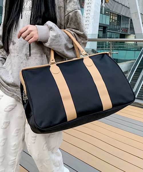 フラワー型押し ボストンバッグ トートバッグ レザー サーモンピンク 