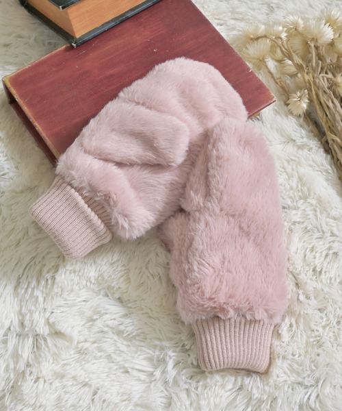 Honeys（ハニーズ）の「フード付ファー手袋（手袋・レディース・モカ/ベージュ/グレー/アイボリー/ピンク・FREE）」の5枚目の写真