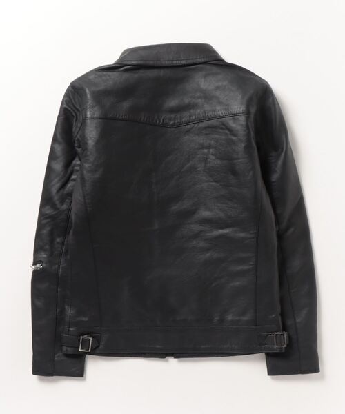SITRY(シトリー)の「sheepskin leather trucker Jacket/羊革製トラッカージャケット(ライダースジャケット・メンズ・ブラック・L/M/LL)」の9枚目の写真