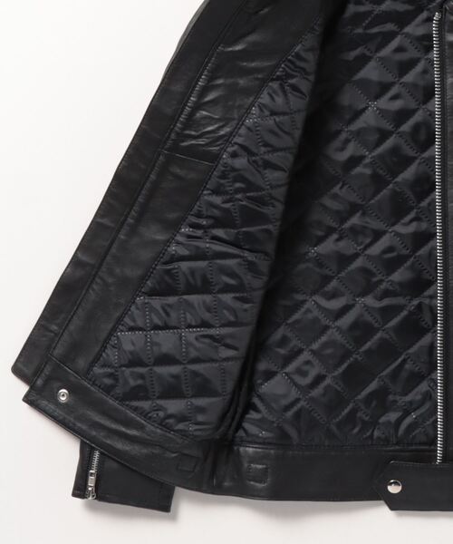 SITRY(シトリー)の「sheepskin leather trucker Jacket/羊革製トラッカージャケット(ライダースジャケット・メンズ・ブラック・L/M/LL)」の10枚目の写真