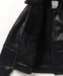 GAP ヴィーガンレザーボンバージャケット　短丈 GAP ブルゾン アウター ヴィーガンレザー ボンバージャケット