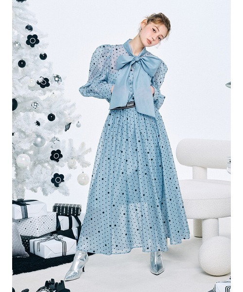 口コミ・レビューで人気商品を探そう セール】【LILY BROWN×MARY QUANT】デイジードットブラウス トップス