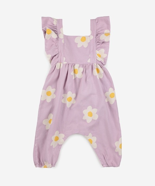 BOBO CHOSES(ボボショーズ)の「Baby Big Flower all over woven overall(サロペット/オーバーオール・キッズ・ラベンダー・12M/24M/18M)」の2枚目の写真