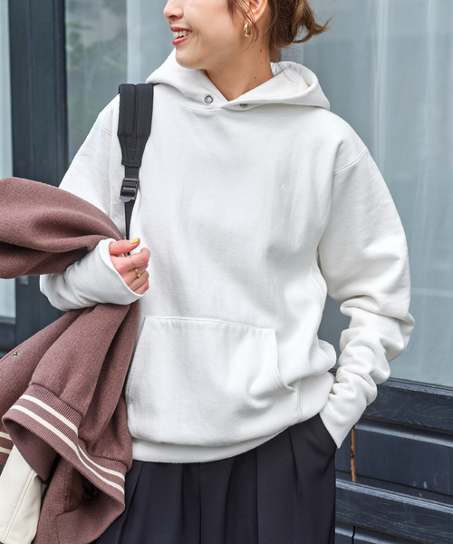 ATON/エイトン】 GARMENT DYED URAKE HOODIE（スウェット