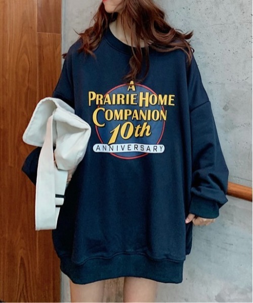 Burner(バーナー)の「【OKUOKU 0909】ロゴデザイン Tシャツ 長袖 ロンT oku-tops-731560833959-15 U(Tシャツ/カットソー・レディース・ホワイト/ネイビー・X-LARGE)」の2枚目の写真