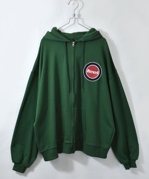 裏毛ワンポイントジップパーカー【IR】（パーカー）｜おしゃれスタ（オシャレスタ）