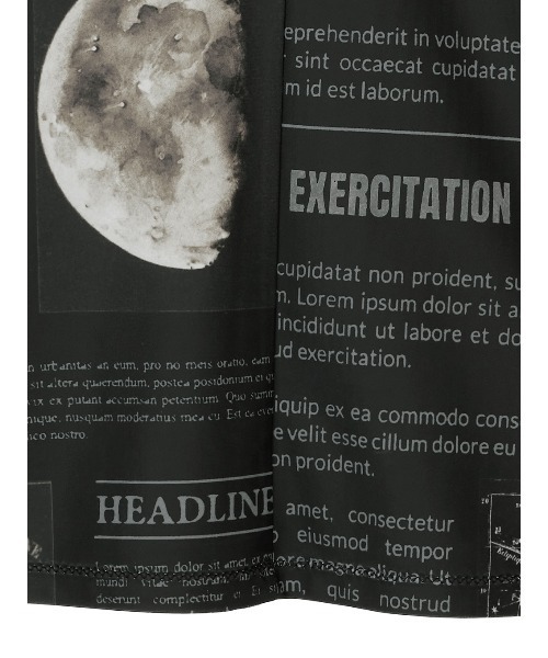 UND SPACE NEWSPAPER PRINT TOP（Tシャツ/カットソー）｜Ameri（アメリ