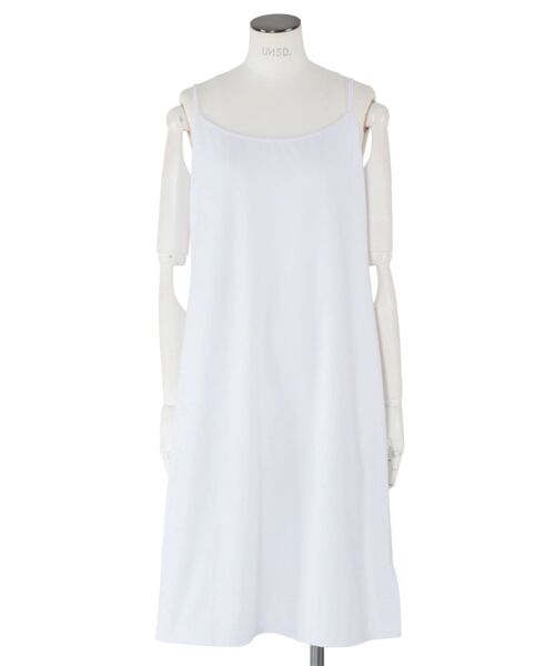 UN3D.（アンスリード）の「INNER CAMI OP / インナーキャミワンピース（インナーウェア/肌着・レディース・ブラック/ホワイト・FREE）」の4枚目の写真