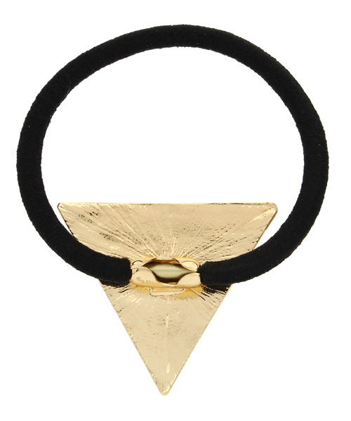 WEGO（ウィゴー）の「WEGO/サンカクヘアゴム（ヘアゴム・レディース・ゴールド/シルバー・FREE）」の3枚目の写真