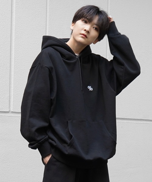 96thes(クローズ)の「【96thes】韓国ストリート ビッグシルエット ワンポイントロゴ刺繍 スウェットパーカー ユニセックス(パーカー・レディース・ブラック系その他/杢グレー/ブラック/グレー系その他・M/L)」の18枚目の写真