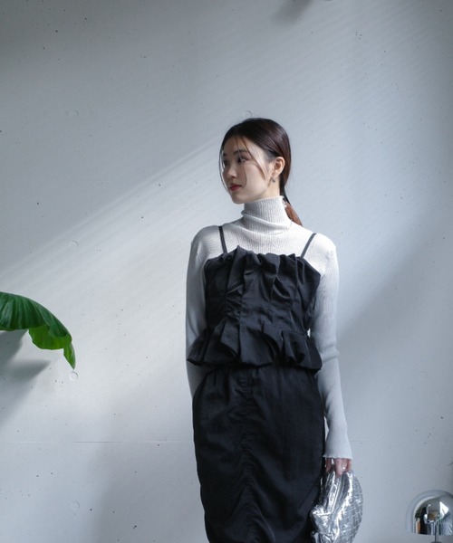 emmi(エミ)の「【emmi atelier】ソフトタートルシアーニットプルオーバー(シャツ/ブラウス・レディース・ミント/グリーン/クリーム・FREE)」の1枚目の写真