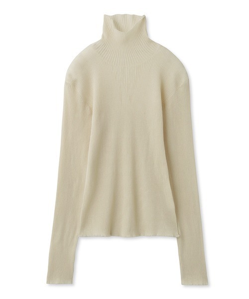 emmi(エミ)の「【emmi atelier】ソフトタートルシアーニットプルオーバー(シャツ/ブラウス・レディース・ミント/グリーン/クリーム・FREE)」の2枚目の写真