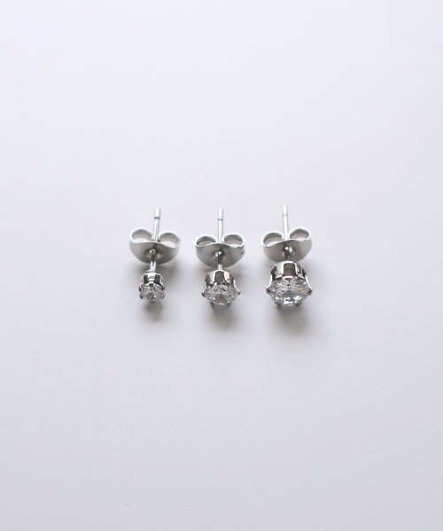 CEMONEMO(セモネモ)の「【金属アレルギー対応】 ジルコニア ピアス 3セット / ステンレス(ピアス(両耳用)・レディース・シルバー/ゴールド/ピンクゴールド・FREE)」の8枚目の写真