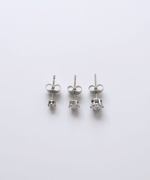 CEMONEMO(セモネモ)の「【金属アレルギー対応】 ジルコニア ピアス 3セット / ステンレス(ピアス(両耳用)・レディース・シルバー/ゴールド/ピンクゴールド・FREE)」の9枚目の写真
