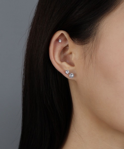 CEMONEMO(セモネモ)の「【金属アレルギー対応】 ジルコニア ピアス 3セット / ステンレス(ピアス(両耳用)・レディース・シルバー/ゴールド/ピンクゴールド・FREE)」の12枚目の写真